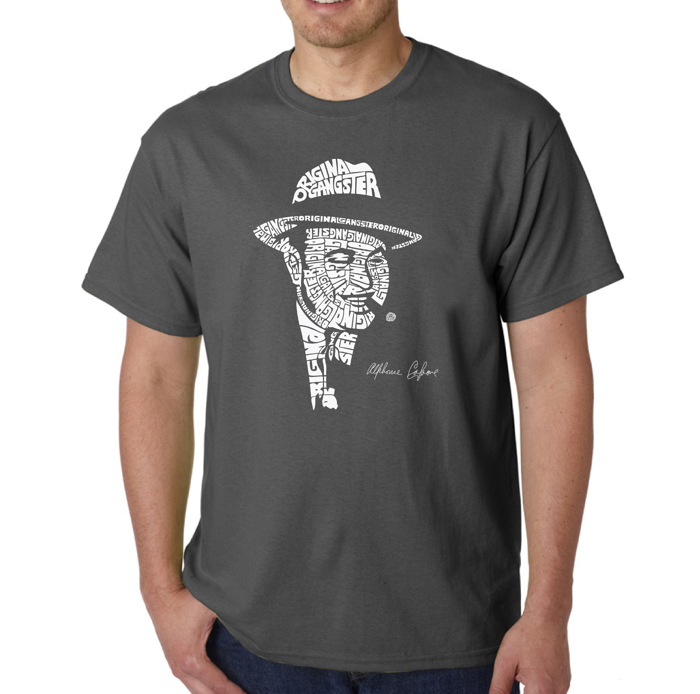 Men's Word Art T-shirt - AL CAPONE-ORIGINAL GANGSTER