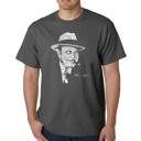 Gray XXXXL Men's Word Art T-shirt - AL CAPONE-ORIGINAL GANGSTER