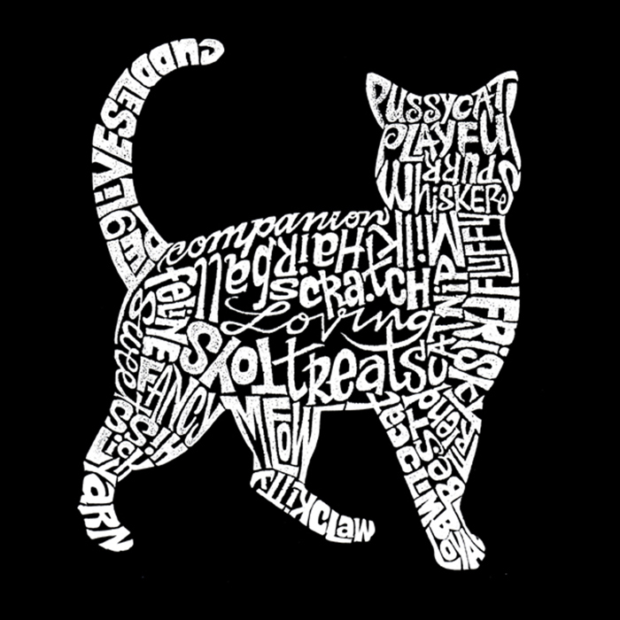 Men's Word Art T-shirt - Cat