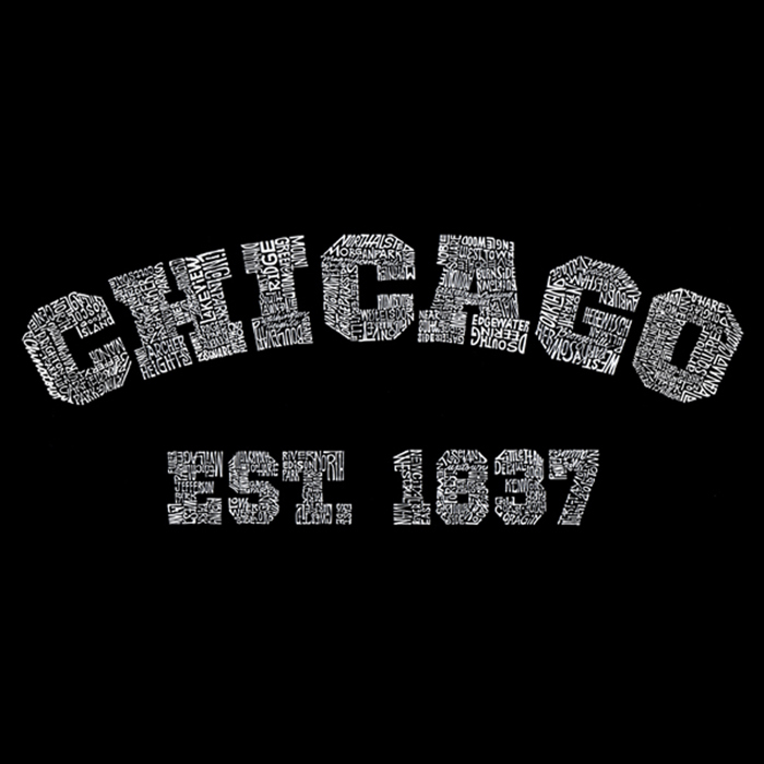 Men's Word Art T-shirt - Chicago 1837