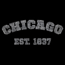  Men's Word Art T-shirt - Chicago 1837