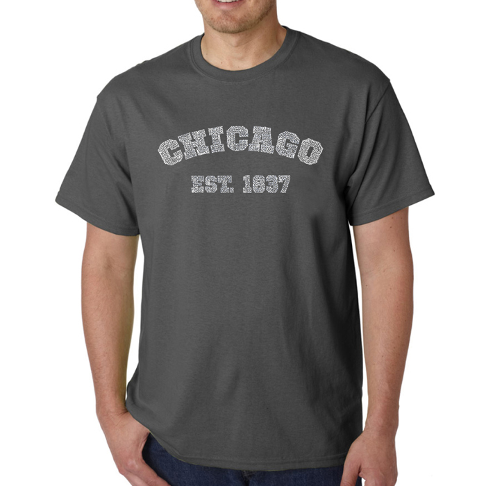 Men's Word Art T-shirt - Chicago 1837