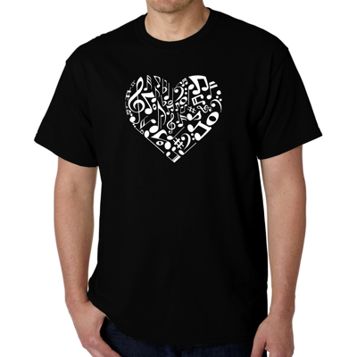 Men's Word Art T-shirt - Heart Notes