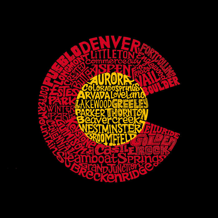 Men's Word Art T-shirt - Colorado