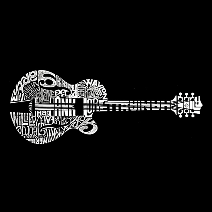 Men's Word Art T-shirt - Country Guitar