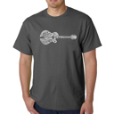 Gray Medium Men's Word Art T-shirt - Country Guitar