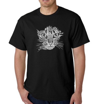Mens Word Art T-shirt - Cat Face