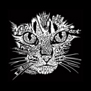  Men's Word Art T-shirt - Cat Face