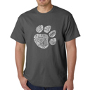 Gray XXXXL Men's Word Art T-shirt - Cat Paw