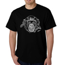  Men's Word Art T-shirt - Chimpanzee