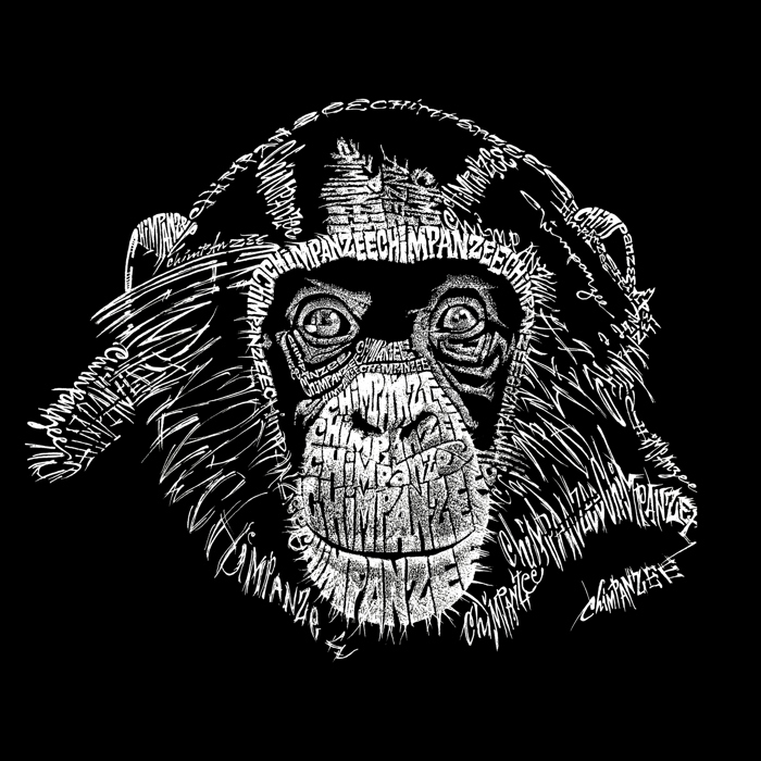 Men's Word Art T-shirt - Chimpanzee