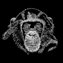  Men's Word Art T-shirt - Chimpanzee