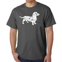 Gray Large Men's Word Art T-shirt - Dachshund