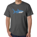 Gray Small Men's Word Art T-shirt - Daddy Shark
