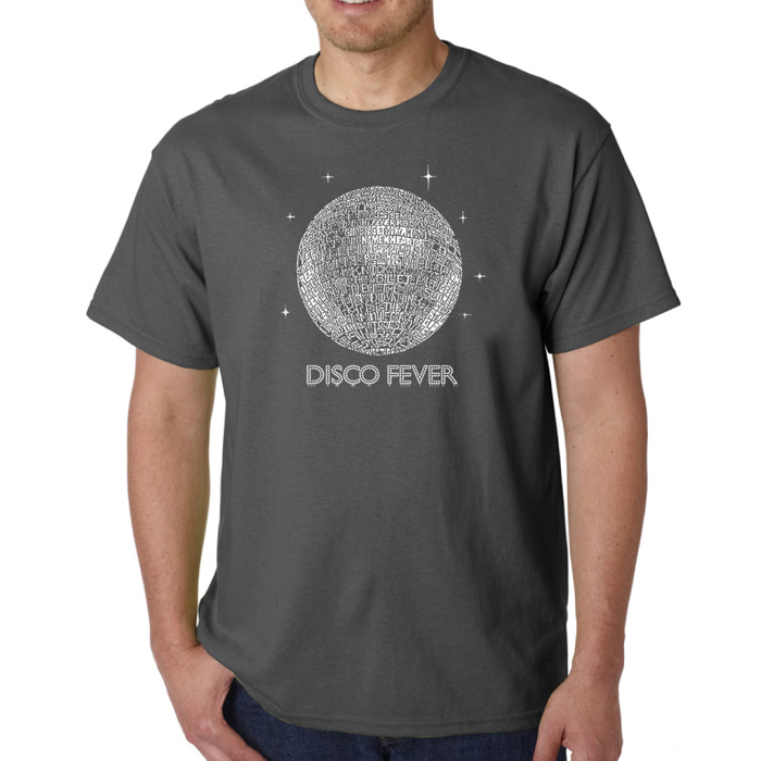 Mens Word Art T-shirt - Disco Ball