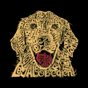  Mens Word Art T-shirt - Dog
