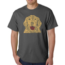 Gray Large Mens Word Art T-shirt - Dog