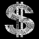  Men's Word Art T-shirt - Dollar Sign