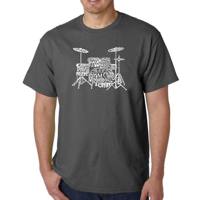 Men's Word Art T-shirt - Drums