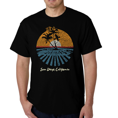 Men's Word Art T-shirt - Cities In San Diego