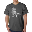 Gray XXXXL Men's Word Art T-shirt - Dino Pics