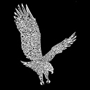  Mens Word Art T-shirt - Eagle