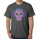 Gray XXXXL Men's Word Art T-shirt - Styles of EDM Music