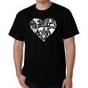 Black Large Halloween Heart - Men's Word Art T-Shirt