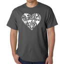 Gray Large Halloween Heart - Men's Word Art T-Shirt