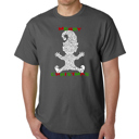 Gray Medium Christmas Elf - Mens Word Art T-Shirt