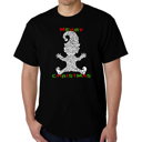 Black Large Christmas Elf - Men's Word Art T-Shirt