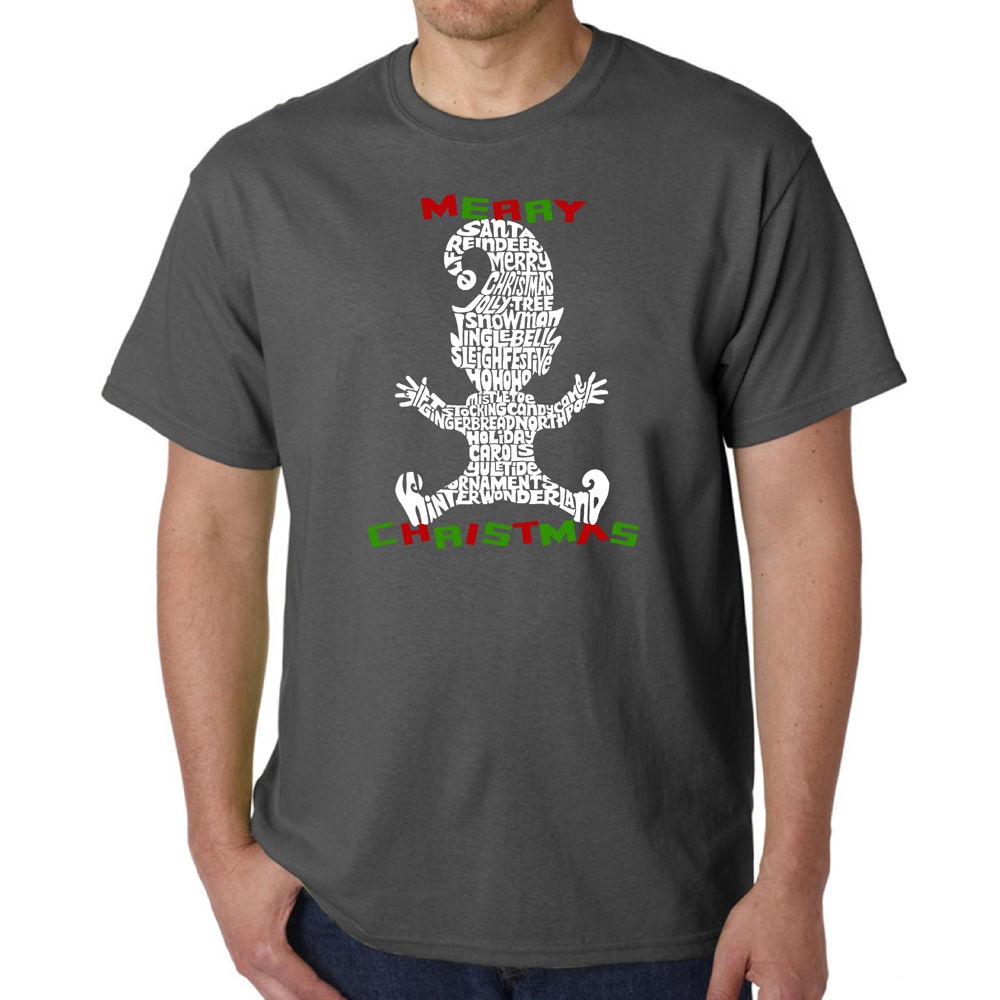 Christmas Elf - Men's Word Art T-Shirt