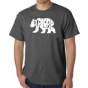 Gray Medium Explore - Mens Word Art T-Shirt
