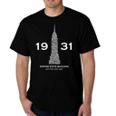  Men's Word Art T-shirt - Empire State Building