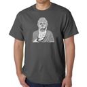 Gray Small Men's Word Art T-shirt - Buddha