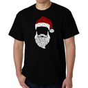 Black XXXXL Feliz Navidad Santa Claus - Mens Word Art T-Shirt