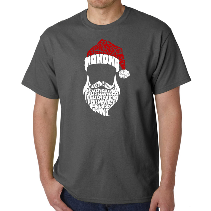 Feliz Navidad Santa Claus - Mens Word Art T-Shirt