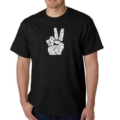 Men's Word Art T-shirt - PEACE FINGERS