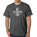 Gray XXXXL Men's Word Art T-shirt - LYRICS TO WHEN THE SAINTS GO MARCHING IN