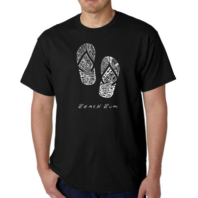 Mens Word Art T-shirt - BEACH BUM