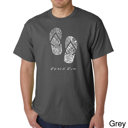 Gray Small Mens Word Art T-shirt - BEACH BUM