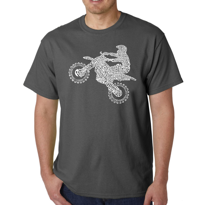 Mens Word Art T-shirt - Freestyle Motocross - FMX