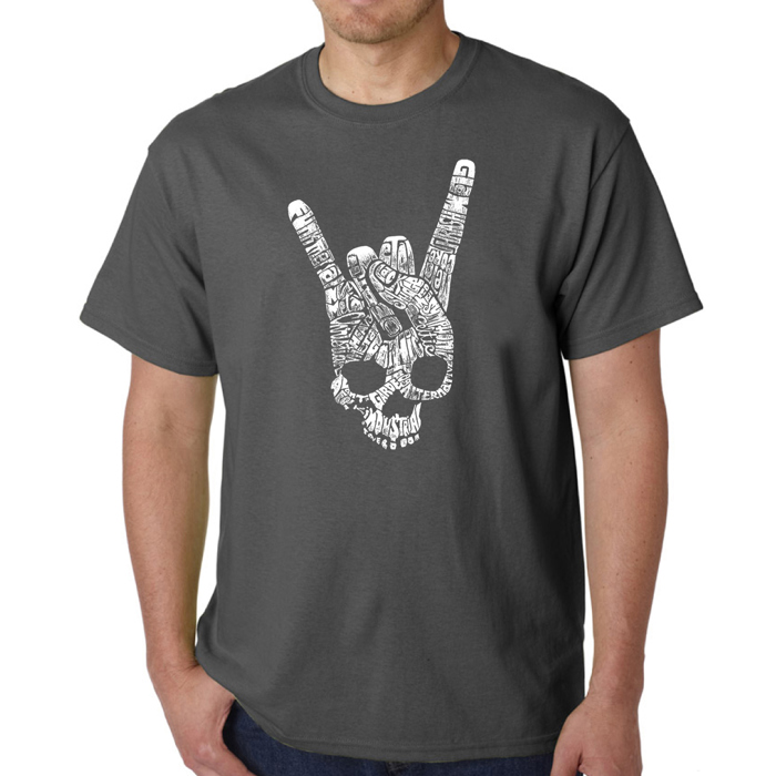 Mens Word Art T-shirt - Heavy Metal Genres