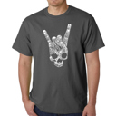 Gray Small Mens Word Art T-shirt - Heavy Metal Genres