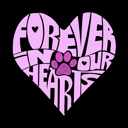  Forever In Our Hearts - Mens Word Art T-Shirt