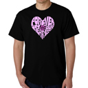 Black Small Forever In Our Hearts - Mens Word Art T-Shirt
