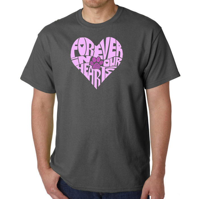 Forever In Our Hearts - Mens Word Art T-Shirt