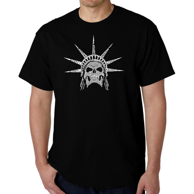 Men's Word Art T-shirt - Freedom Skull