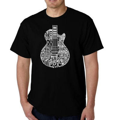 Mens Word Art T-shirt - Rock Guitar Head