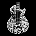  Mens Word Art T-shirt - Rock Guitar Head